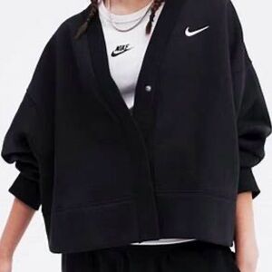 Nike Black V-Neck Cropped Jacket